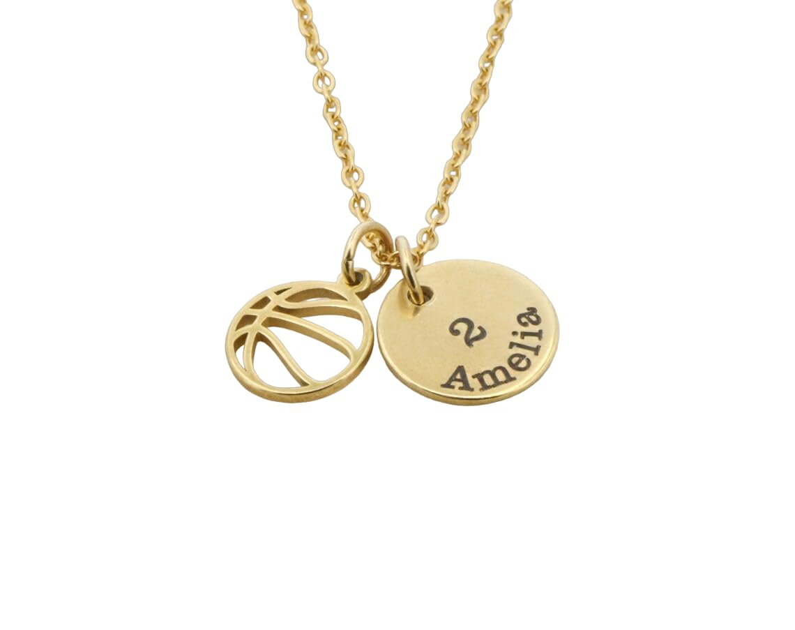 Custom Basketball Gift for Gold Plated Necklace Love Pendant For Girls And Women Bithday Gift Valentine Necklace (Gold Plated)-image-11