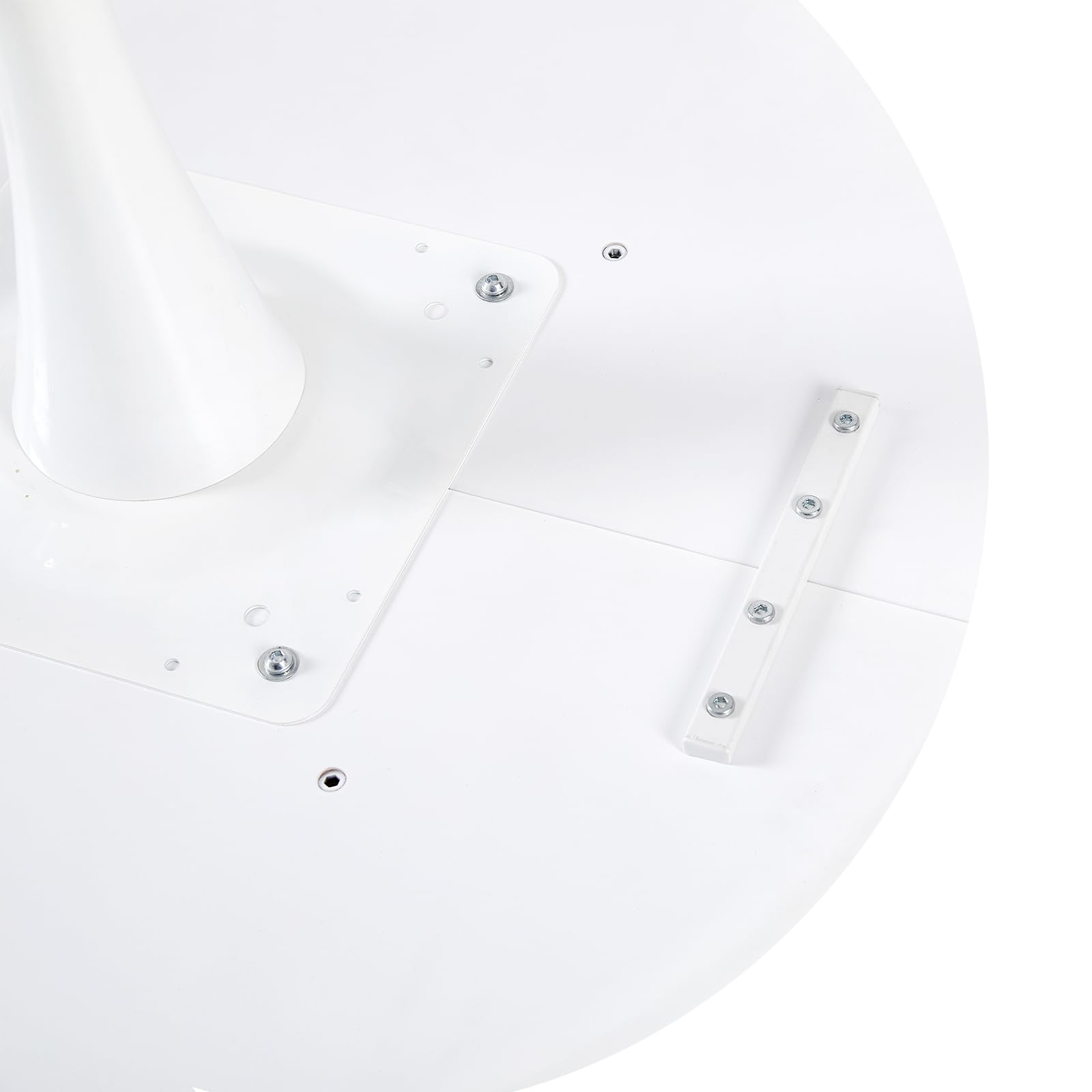 buybyroom Tavolo da pranzo rotondo moderno scandinavo, semplice tavolino per cucina, sala da pranzo e soggiorno, bianco