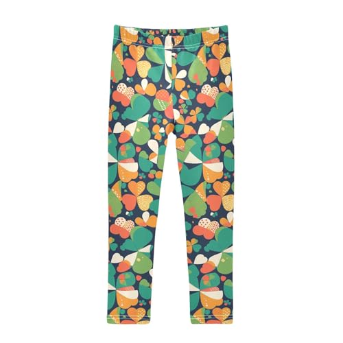 Happy St Kids Girl's Cotton Pants Comfortable High Waisted Lounge Pants Gym