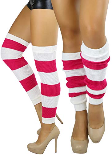 Image of ToBeInStyle Women's Long Over The Knee Leg Warmers Bright Thigh High