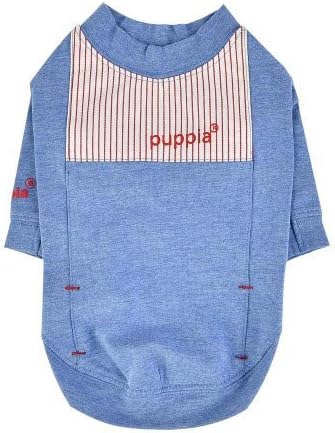 Puppia PATA-TS1720-MB-L Kelby Blue L Dog T-Shirt