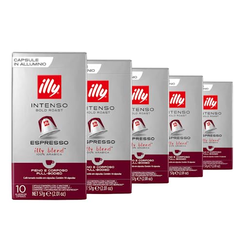 50 Cápsulas para Nespresso, Café Italiano Illy, Intenso