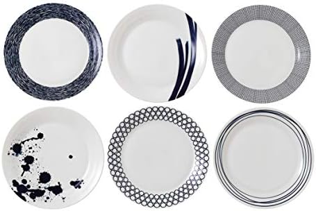 Royal Doulton Pacific 40009468, Plate 23cm, Mixed Set of 6, Blue, Porcelain