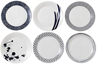 Royal Doulton Pacific 40009468, Plate 23cm, Mixed Set of 6, Blue, Porcelain