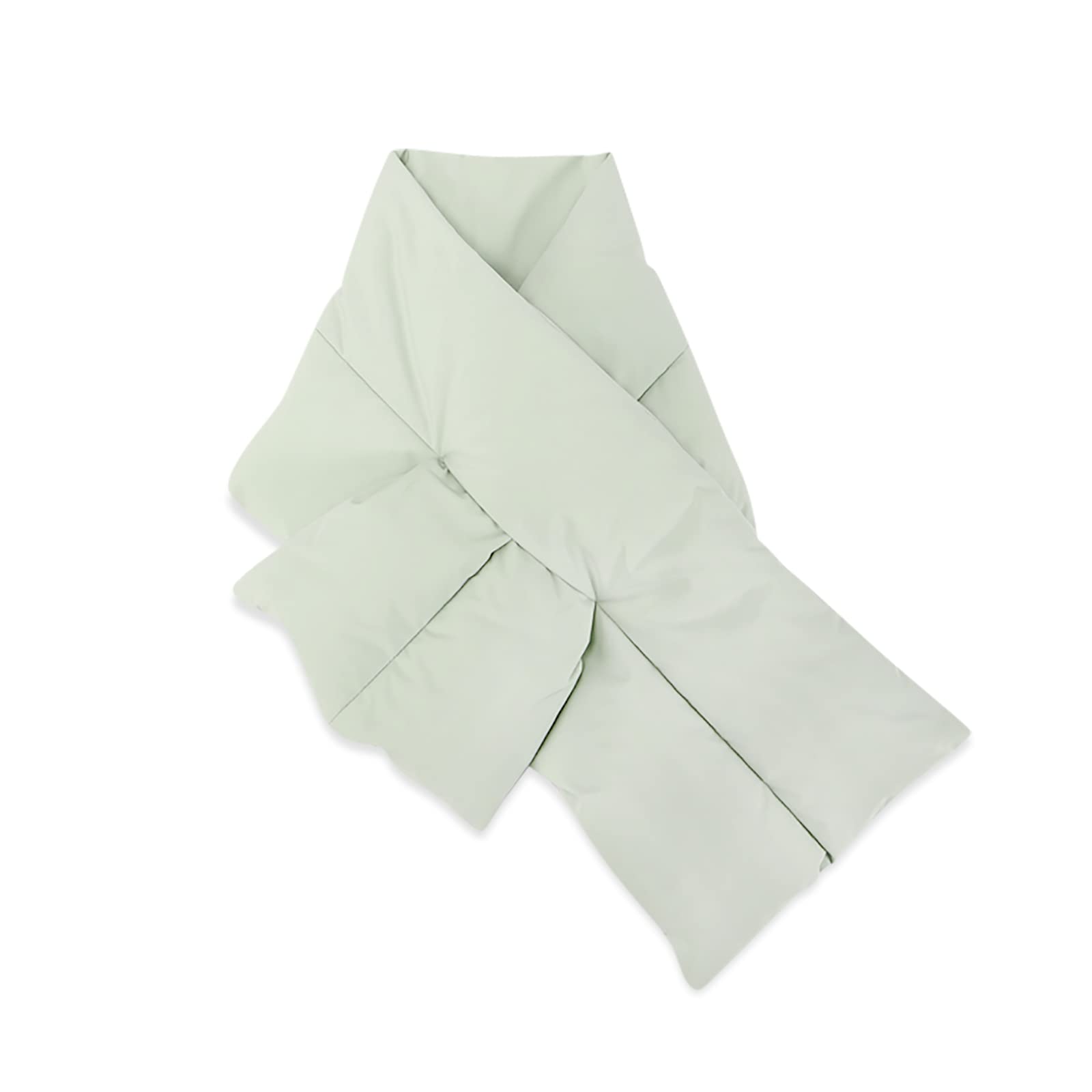 Lumisyne Unisex Light Green Winter Down Scarf Women Men Plain Down White Duck Down Filling Foldable Waterproof Ultralight Scarves Neck Warmer Soft Warm Scarf For Cycling Hiking Ski