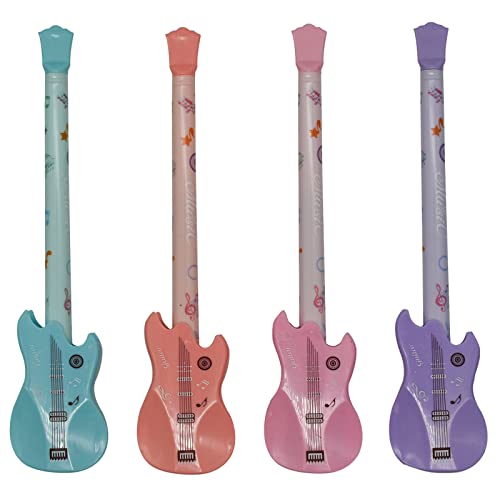 Maydahui Pack de 8 Bolígrafos Rollerbola Forma Guitarra