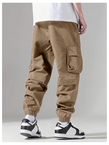 SHENHE Boy's Cargo Jogger Pants Drawstring Jogging Pants Casual Loose Pants Trousers2
