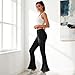 Flare Denim Pants for Women Lightweight Fashion Elastic Waist Stretch Jeans Trouser 2026 Spring Outfits Summer Black