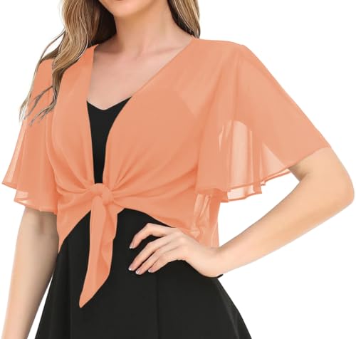 Image of Women's Solid Puff Sleeve Kimono Short Cardigan Loose Cover Up Casual Blouse Top Chiffon