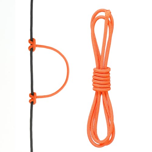 PATIKIL Archery D Loop Rope 2 FT, Bow D Loop String Release Material Nock Wire Nocking Loop Buckle Ring for Compound Bowstring, Orange