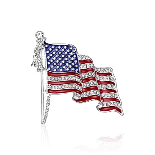 Image of American Flag Pin Patriotic Enamel Brooch USA 250th Birthday 250 Years Anniversary 4th of July Independence Day Accessories Celebration Gift