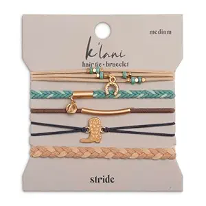 K'lani Hair Tie Bracelets for Women - Elastic Hair Bands That Double as Stylish Jewelry - Stride - Large