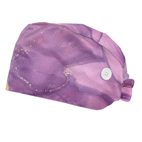 Chapeaux de travail avec bandeau absorbant imprimé marbre rose élégant VERED