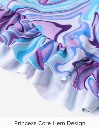 PATPAT Girl's Swimsuits 3 Piece Floral Print Ruffled Bikini Sets Bathing Suit with Cover Up Beach Skirt Summer Beachwear4