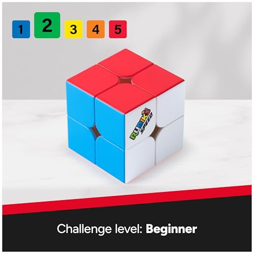 Image of Rubik's Cube, 2x2 Speed Cube for Super Fast Solves, Problem-Solving Brain Teaser, Classic Color-Matching Puzzle, Fidget Toy, Sensory Puzzle for Adults, Teens, Kids, for Ages 8 & Up