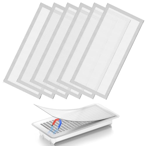 6-Pack White Magnetic Vent Covers 7x11 Inch - Universal Fit for Floor, Wall & Ceiling Registers (7