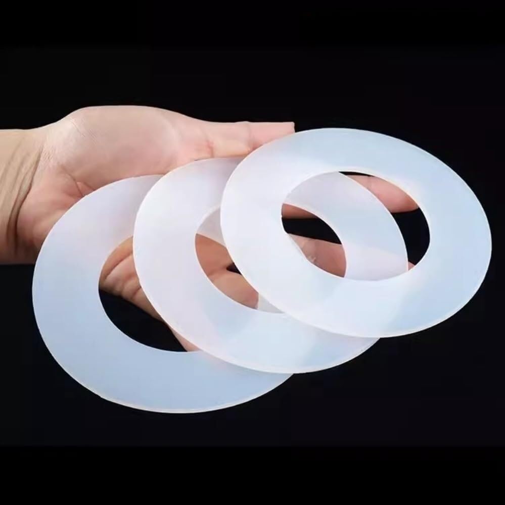 Junta de junta tórica de 100 piezas, junta plana de silicona, junta de tapón de fregadero, tapón de baño de labio, anillo de sellado de lavabo de lavadora, junta de tapón de bañera(11 * 3 mm)(42*56*3m
