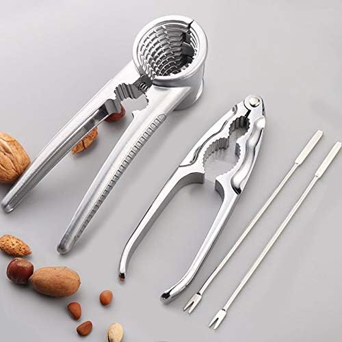 TOMYEUS Pecan Nut Cracker Kitchen Nut Sheller Clip Tool Clamp Plier Cracker Zinc Alloy Nutcracker Sheller Crack Almond Walnut Pecan Hazelnut Filbert Nut Walnut Plier Opener Tool (Color : 3 pcs)