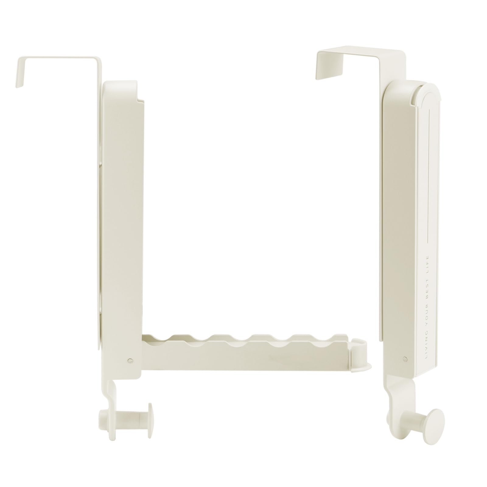BigKing 2 perchero plegable, perchero puerta, para suspender, cocina, oficina, cuarto de baño, aleación de aluminio + plástico, grosor 4,8 cm