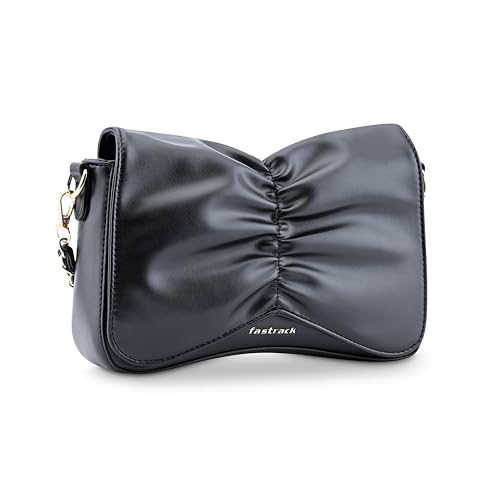 Image of Fastrack Bow-tiful Sling | Faux-Leather Women Handbags| Ladies Purse Handbag | Sling Bag for Casual Carry