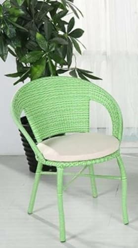Image of PRATHAM India 2+1 Outdoor Indoor Patio Furniture Sets Rattan Wicker Chair Patio Set Bistro Set Conversation Set Balcony Outdoor Garden Furniture Chair (Pistachio with Cream Cushion)