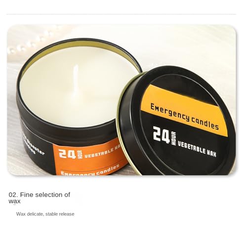 Winddichte Kerzen Lang Brennende Kerzen, 4 Stück Kerzen Set, 6 Zoll Stromausfall Kerzen mit Verlängerter Brenndauer, Wachs, Outdoor Abenteuer Kerze für Sturm, Reisen, Camping, Jagd, Angeln – Bild 6