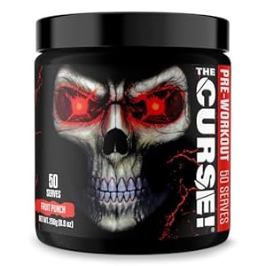 JNX Sports The Curse! Pre Workout Powder – Fruit Punch 50 Servings | Preworkout: Boost Strength, Energy + Focus for Men & Women | Caffeine, Beta-Alanine, Creatine & L-Citrulline