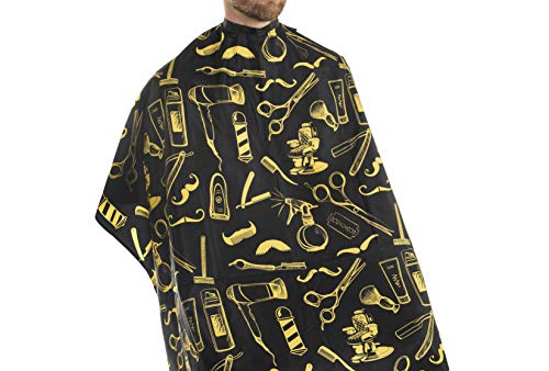Vintage Tools Cape for Barbers and Stylists (Gold)