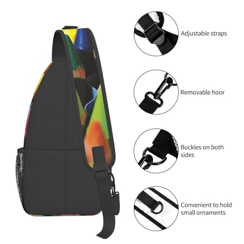 Bolso Tipo Sling Unisex Negro Para Viajes miniatura 4
