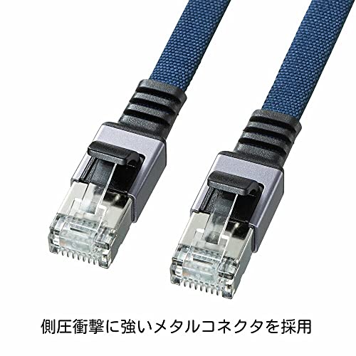 サンワサプライ LANケーブル CAT6A KB-FL6AME-15BL