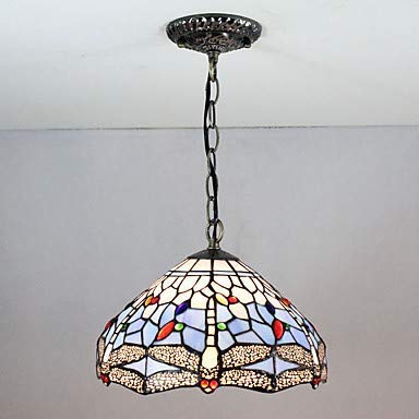 TONZN LLLKKK Pendant Light Ambient Light Painted Finishes Glass Glass Multi-Shade, Creative Tiffany Style Chandeliers 85-265V