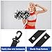Soulchen Pom Pom Holder Hanger with Snap Button for Backpack Cheerleader Team Tags Cheer Bag Strap Gift Accessories for Girls(Black,6 Pcs)
