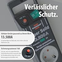 Brennenstuhl Super-Solid Steckdosenleiste 8-Fach mit Überspannungsschutz (Steckerleiste mit 2,5m Kabel und Schalter, Mehrfachsteckdose aus bruchfestem Polycarbonat) schwarz/grau – Ansicht 6