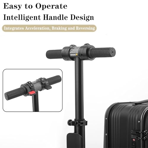 Smart Electric Luggage, Portable Rideable Suitcase, Aluminum Frame Suitcase, 20L Capacity, Load 242 LBs, Speed Adjustment, One-Button Telescopic, Removable Battery, for Travel and Vacation,Silver3