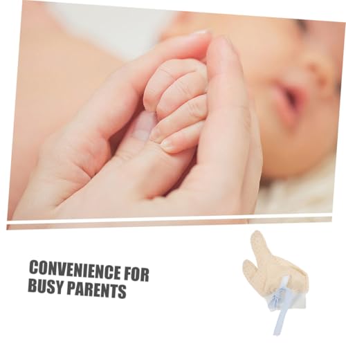 Toyvian 2pairs Boy Girl Finger Guard Gloves for Thumb Sucking Boy Girl Mittens Yarn Full Coverage Design for Safe Against Finger Biting3