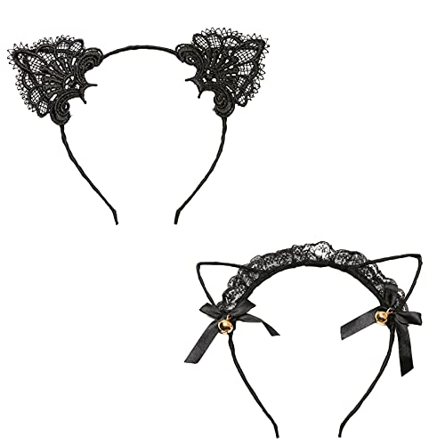 Banda Pelo Encaje Diadema Para Mujer Con Orejas Gato Diadema Fiesta Disfraces Accesorios Para El Cabello DecoracióN Mujer Diadema Encaje Sexy Diadema Oreja Gato Para Mujer Para Mardi Gras Y Halloween Cover