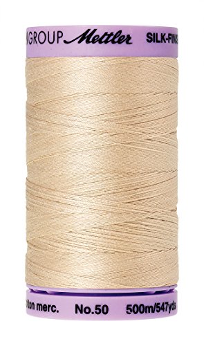 Mettler Silk-Finish Solid Cotton Thread, 547 yd/500m, Eggshell