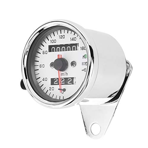 Moto Double Compteur D'odomètre, indicateur de compteur kilométrique du compteur de vitesse, Universel Moto Compteur De Vitesse Jauge Indicateur de Signal...