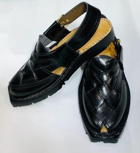 Premium Quality Peshawari Chappal, Black Handmade Stylish Sandals, Classic Black Leather Peshawari Chappal, Ethnic Leather Footwear for Men2