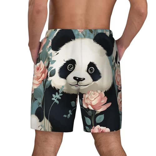Men's Swim Trunks Quick Dry Board Shorts Lovely Panda Printed Beach Shorts with Pocket Bathing Suits for Men3