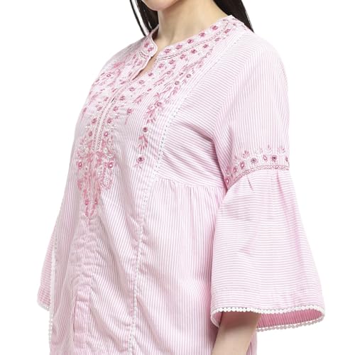 Image of BIBA Women Cotton Straight Dyed Kurti