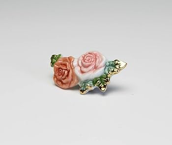 Amazon.co.jp: 陶器製 誕生花 ピンブローチ 6月 バラ 箱入り日本