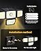 FAXBOX 4 Heads Sensor Lamp Solar, Motion Sensor Outdoor Lights 3000LM, 283 LED,6500 K, Motion Sensor, IP65 Waterproof, 270° Wide Angle, Security Floodlight for Backyard, Patio, Driveway(2Pack)