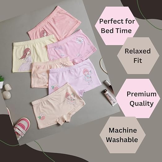 Image of Little Swag Cotton Panties for Baby Boys Kids Boyshorts Underwear Drawer with Minimal Prints Everyday Wear Boxers, Innerwear for Little Ones