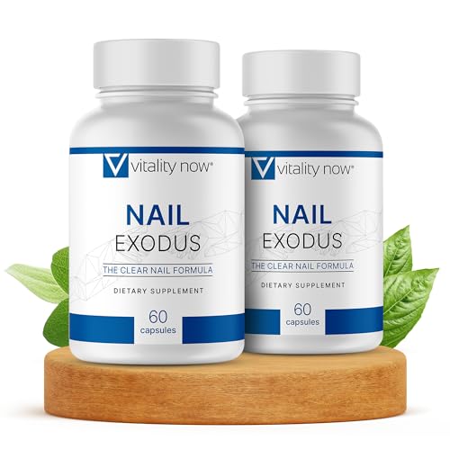 Nail Exodus - Vitality Healthy Nails - Premium Formula for Healthier Feet - 60 Capsules - Pack of 2