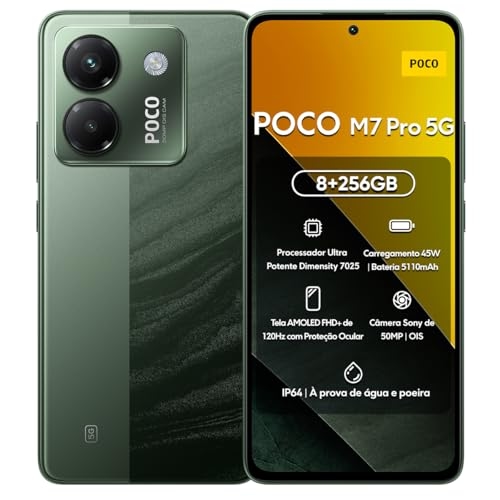 Xiaomi Smartphone POCO M7 Pro 5G 256GB | 8GB/12GB RAM | Processador Ultra Potente Dimensit...