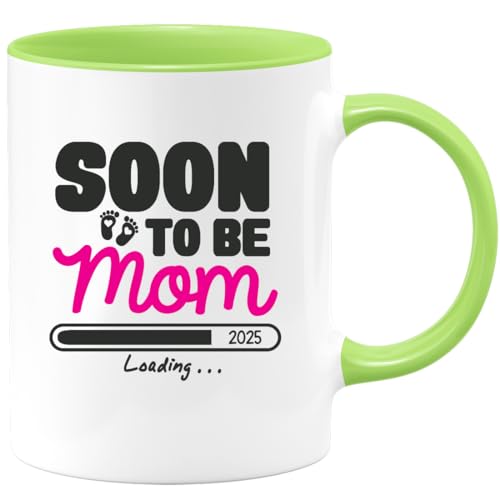 quotedazur - Mug Soon To Be Mom In 2025 - Baby On The Way - Pregnancy Announcement - Maternity Gift For Expecting Mothers, Baby Showers, Gender Reveals