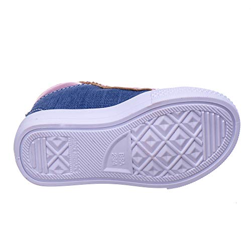 Tênis Infantil Feminino Bebê Leve Para Passeio - AS174 Cor:Azul Jeans;Tamanho:19/20