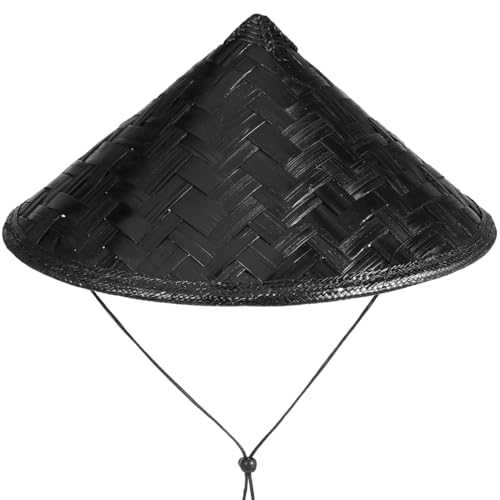 STOBOK Chapeau De Bambou Pour Cosplay Ninja Chapeau De Samouraï Asiatique Léger Accessoire De Fête Et Spectacle 14 Pouces 36X36X6.7 Pouces