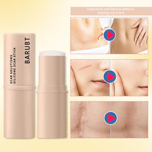 Generic Scar Stick, Scar Solutions Silicone Scar Stick, Thick Solid Velvety Film for Old, Burn Scars, Acne, Stretch Marks, Formula Infused with Asiatica Extracts and Vitamin E for Skin Smoother, Softer